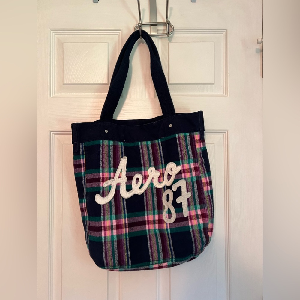 Large Plaid Aeropostale tote bag